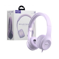 Hoco W21 Graceful Charm Wired Headphones with Mic One-Button control 1.2m 3.5mm Purple Hoco W21 Graceful Charm Wired Headphones with Mic One-Button control 1.2m 3.5mm Purple